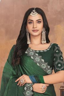 Picture of   Delightful Silk Designer Saree for Wedding and Reception