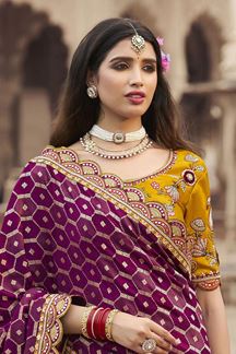 Picture of  Irresistible Silk Designer Saree for Wedding and Reception