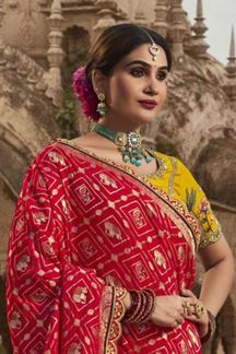 Picture of  Aesthetic Silk Designer Saree for Wedding and Reception