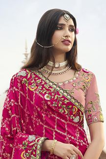 Picture of  Smashing Silk Designer Saree for Wedding and Reception