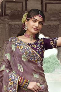 Picture of  Spectacular Silk Designer Saree for Wedding and Reception