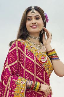 Picture of  Outstanding Silk Designer Saree for Haldi, Wedding and Reception