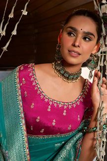 Picture of  Heavenly Soft Dola Viscose Silk Designer Saree for Wedding and Reception