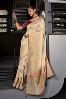 Picture of  Glamorous Soft Dola Viscose Silk Designer Saree for Engagement and Reception