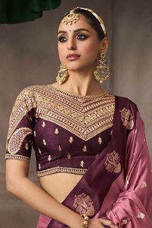 Picture of  Captivating Pure Satin Silk Designer Saree for Engagement, Wedding, and Reception