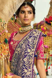 Picture of  Royal Pure Georgette Designer Saree for Reception, Sangeet, and Parties
