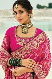 Picture of  Delightful Pure Georgette Designer Saree for Reception, Sangeet, and Parties