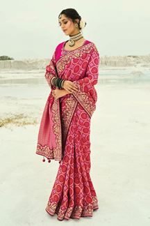 Picture of  Delightful Pure Georgette Designer Saree for Reception, Sangeet, and Parties