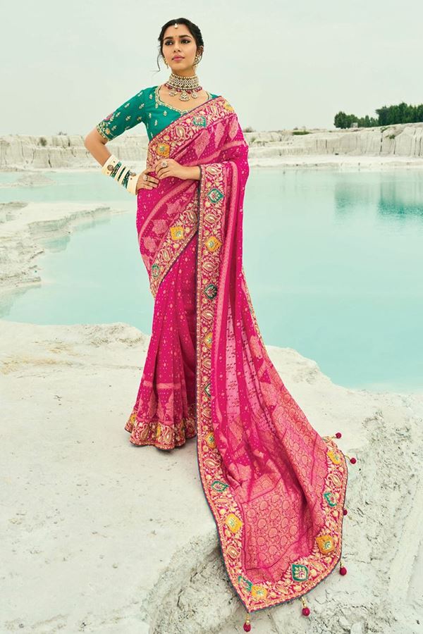 Picture of  Charming Pure Georgette Designer Saree for Reception, Sangeet, and Parties