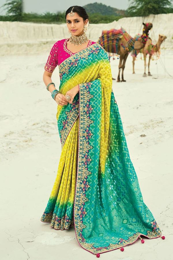 Picture of  Exuberant Pure Georgette Designer Saree for Reception, Sangeet, and Parties