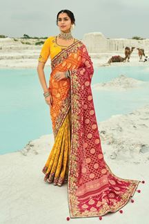 Picture of  Marvelous Pure Georgette Designer Saree for Reception, Sangeet, and Parties