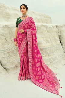 Picture of  Appealing Pure Georgette Designer Saree for Reception, Sangeet, and Parties