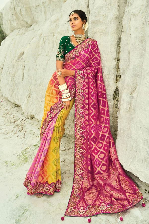 Picture of  Flawless Pure Georgette Designer Saree for Reception, Sangeet, and Parties