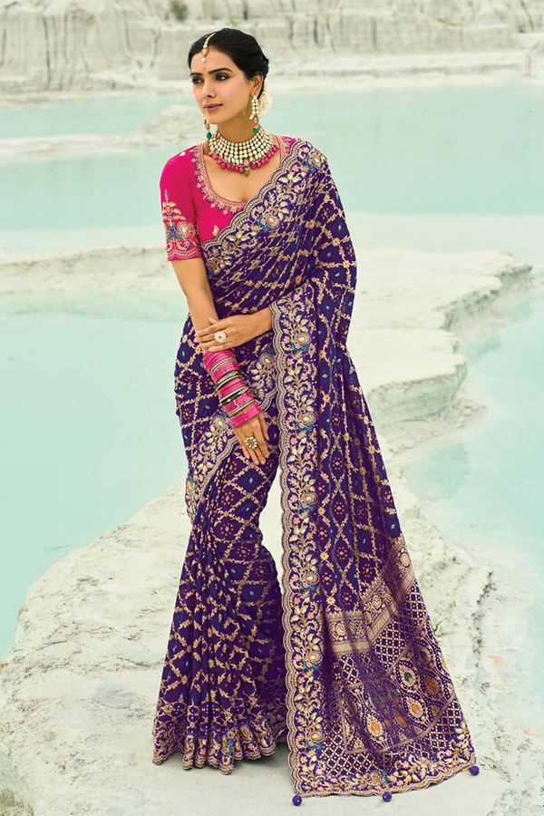 Picture of  Divine Pure Georgette Designer Saree for Reception, Sangeet, and Parties