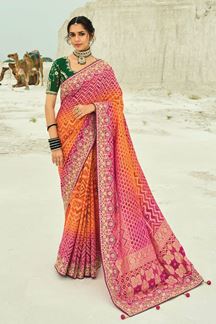 Picture of  Gorgeous Pure Georgette Designer Saree for Reception, Sangeet, and Parties