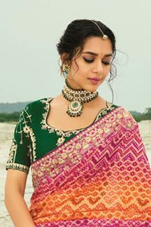 Picture of  Gorgeous Pure Georgette Designer Saree for Reception, Sangeet, and Parties