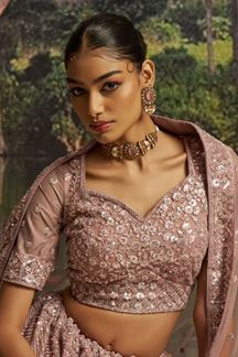 Picture of  Magnificent Soft Net Designer Wedding Lehenga Choli for Engagement, Wedding, and Reception