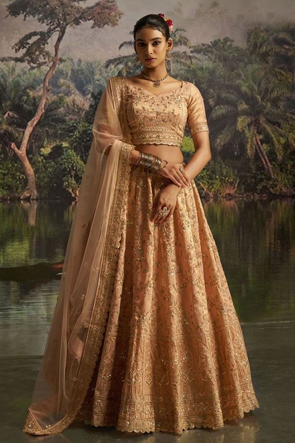 Picture of  Artistic Gota Silk Designer Wedding Lehenga Choli for Engagement, Wedding, and Reception