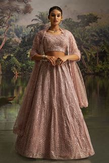 Picture of  Beautiful Soft Net Designer Wedding Lehenga Choli for Engagement and Reception