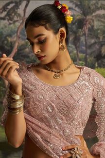 Picture of  Beautiful Soft Net Designer Wedding Lehenga Choli for Engagement and Reception