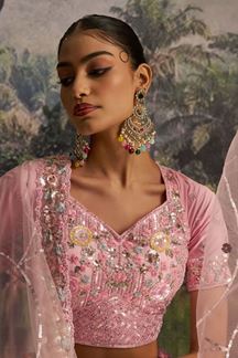 Picture of  Attractive Soft Net Designer Wedding Lehenga Choli for Engagement, Wedding, and Reception