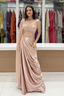 Picture of Dazzling Georgette Designer Skirt Suit for Engagement and Reception