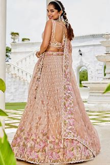Picture of  Surreal Satin Silk Designer Indo-Western Lehenga Choli for Engagement and Reception