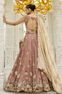 Picture of  Trendy Satin Silk Designer Indo-Western Lehenga Choli for Engagement and Reception