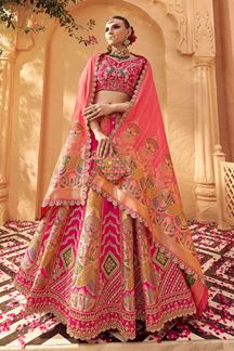 Picture of  Ethnic Premium Banarasi Silk Designer Bridal Lehenga Choli for Wedding and Reception