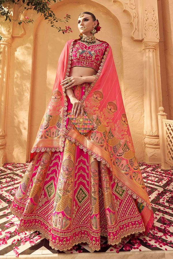 Picture of  Ethnic Premium Banarasi Silk Designer Bridal Lehenga Choli for Wedding and Reception