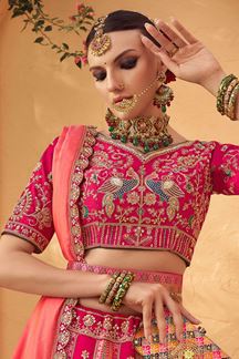 Picture of  Ethnic Premium Banarasi Silk Designer Bridal Lehenga Choli for Wedding and Reception