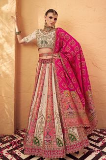 Picture of  Exuberant Premium Banarasi Silk Designer Bridal Lehenga Choli for Wedding and Reception