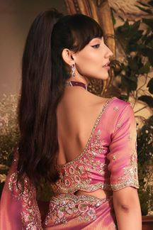 Picture of  Appealing Tissue Organza Silk Designer Saree for Engagement, Wedding, and Reception
