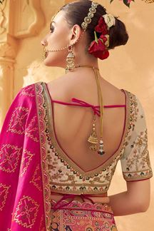 Picture of  Exuberant Premium Banarasi Silk Designer Bridal Lehenga Choli for Wedding and Reception