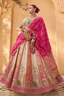 Picture of  Exuberant Premium Banarasi Silk Designer Bridal Lehenga Choli for Wedding and Reception