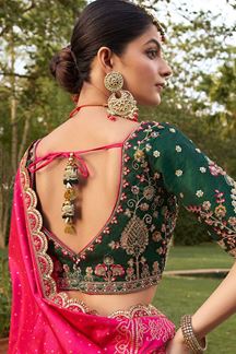 Picture of  Breathtaking Premium Banarasi Silk Designer Bridal Lehenga Choli for Wedding and Reception