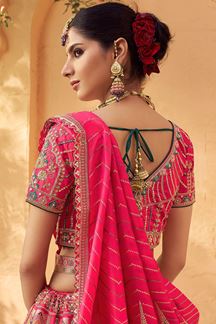 Picture of  Captivating Premium Banarasi Silk Designer Bridal Lehenga Choli for Wedding and Reception