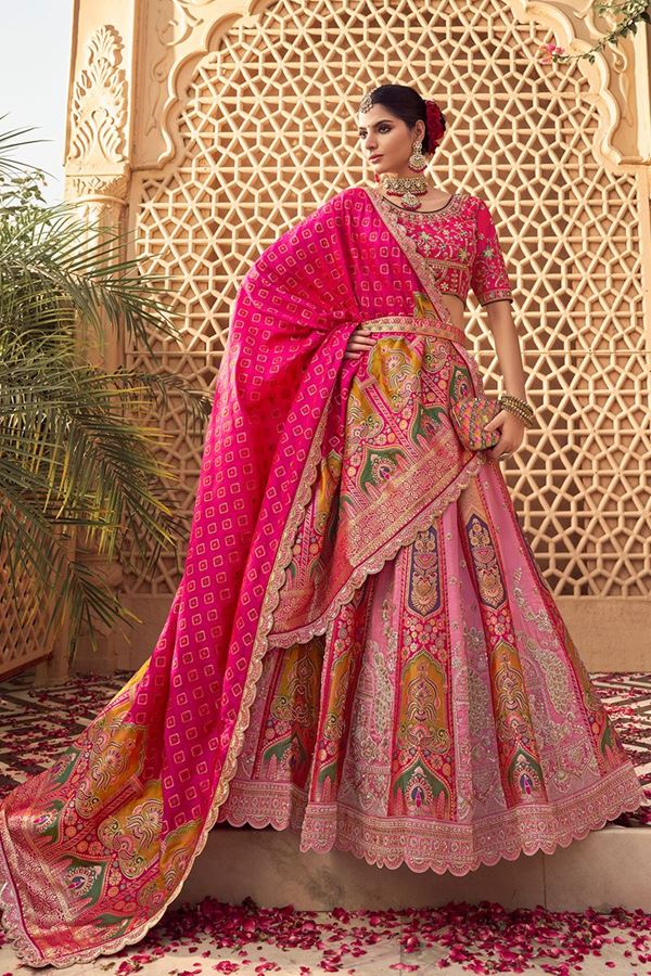 Picture of  Smashing Premium Banarasi Silk Designer Bridal Lehenga Choli for Wedding and Reception