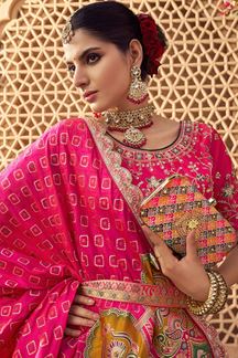 Picture of  Smashing Premium Banarasi Silk Designer Bridal Lehenga Choli for Wedding and Reception