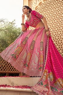 Picture of  Smashing Premium Banarasi Silk Designer Bridal Lehenga Choli for Wedding and Reception
