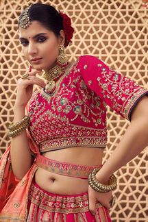 Picture of  Outstanding Premium Banarasi Silk Designer Bridal Lehenga Choli for Wedding and Reception