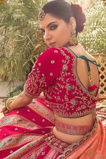 Picture of  Outstanding Premium Banarasi Silk Designer Bridal Lehenga Choli for Wedding and Reception
