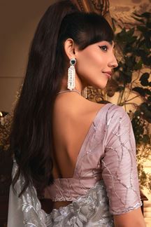 Picture of  Heavenly Tissue Organza Silk Designer Saree for Engagement and Reception