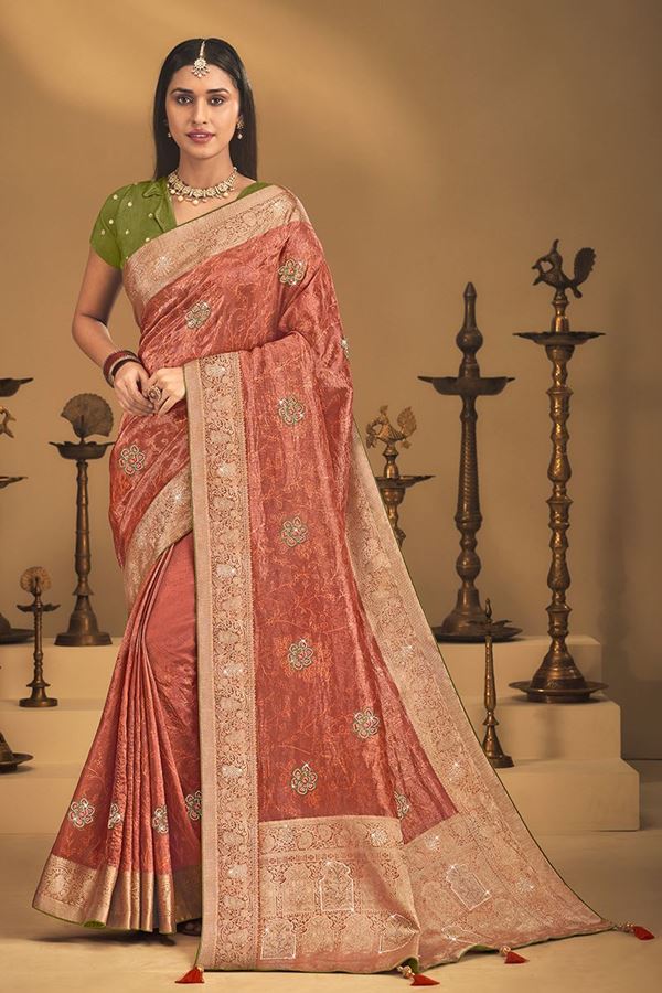 Picture of  Royal Silk Designer Saree for Wedding and Reception