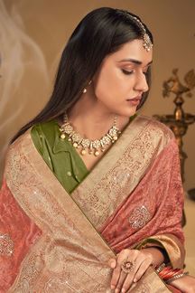 Picture of  Royal Silk Designer Saree for Wedding and Reception