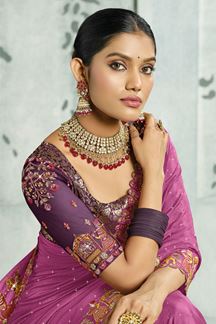 Picture of  Bollywood Silk Designer Saree for Wedding and Reception