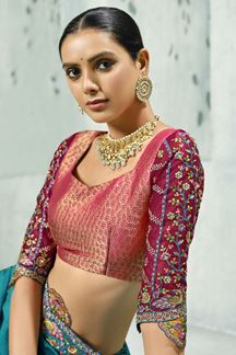 Picture of  Creative Silk Designer Saree for Wedding and Reception