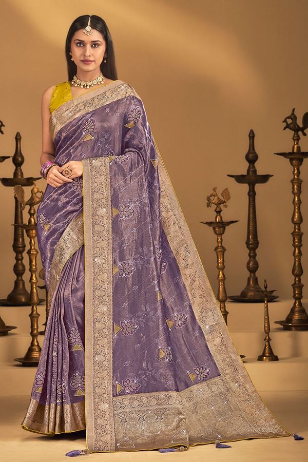 Picture of  Smashing Silk Designer Saree for Wedding and Reception