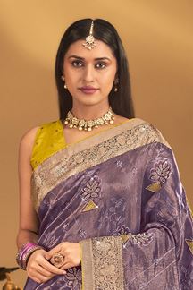 Picture of  Smashing Silk Designer Saree for Wedding and Reception