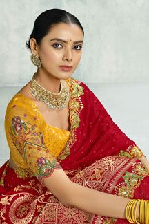 Picture of  Fascinating Silk Designer Saree for Wedding and Reception
